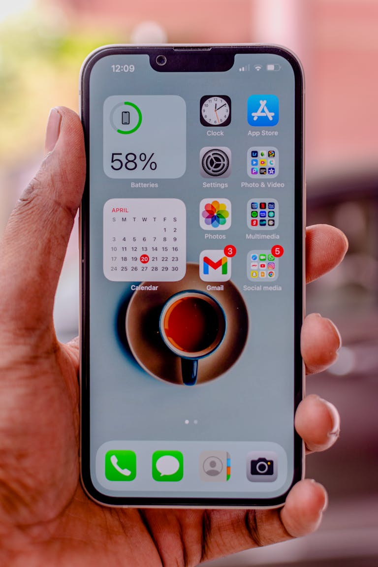 A smartphone displaying productivity apps while notifications are turned off in the background.